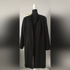 Blazer Long Women Worthington Color Black Size 20W Strech Pockets Buttons Front